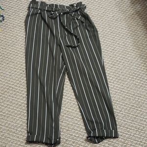 Hunter Green Striped Pants